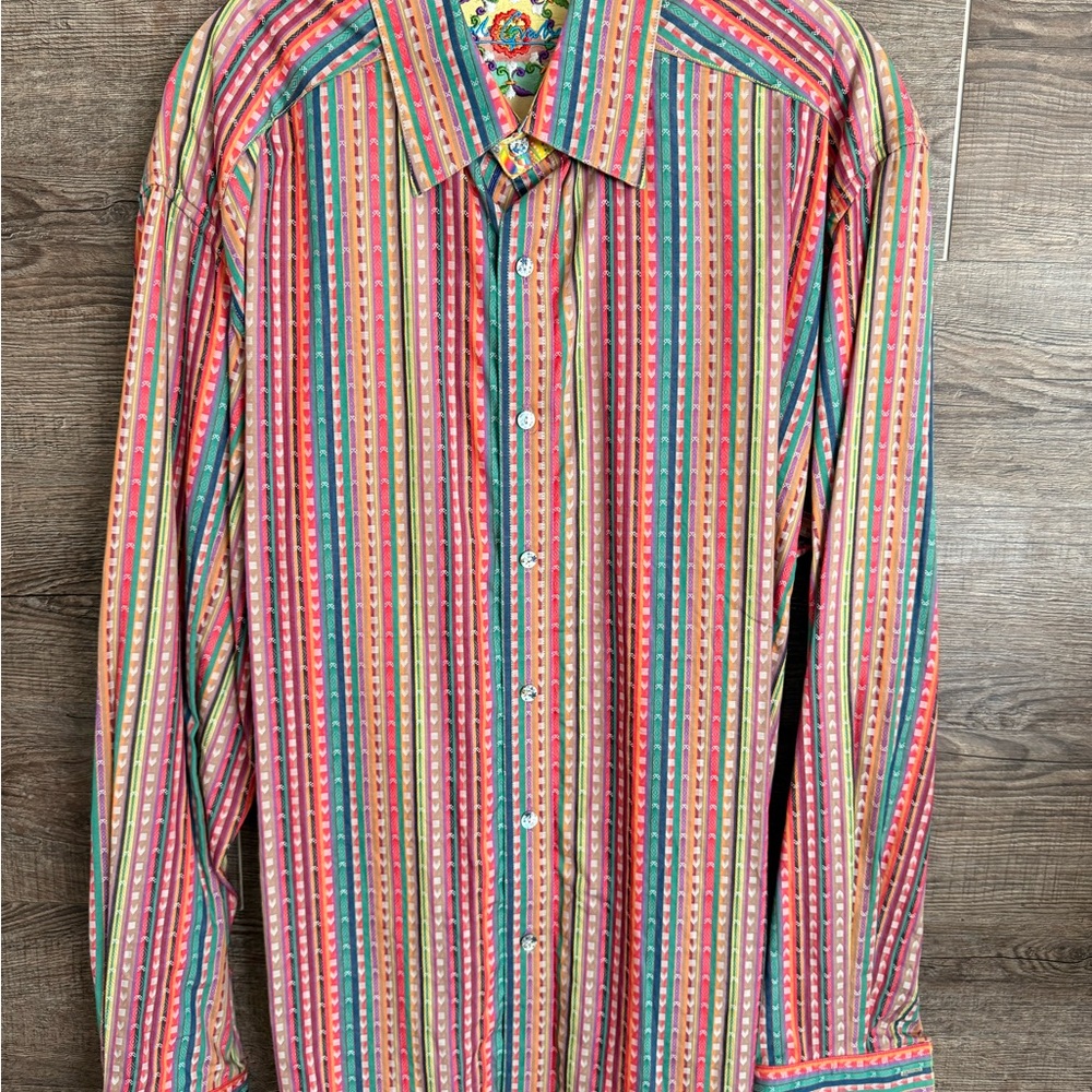 Robert Graham Vibrant Striped Button Down Shirt